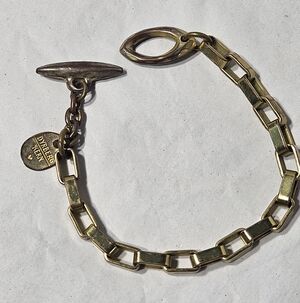Danish Dyrberg Kern Gold-tone Box Chain Link Bracelet